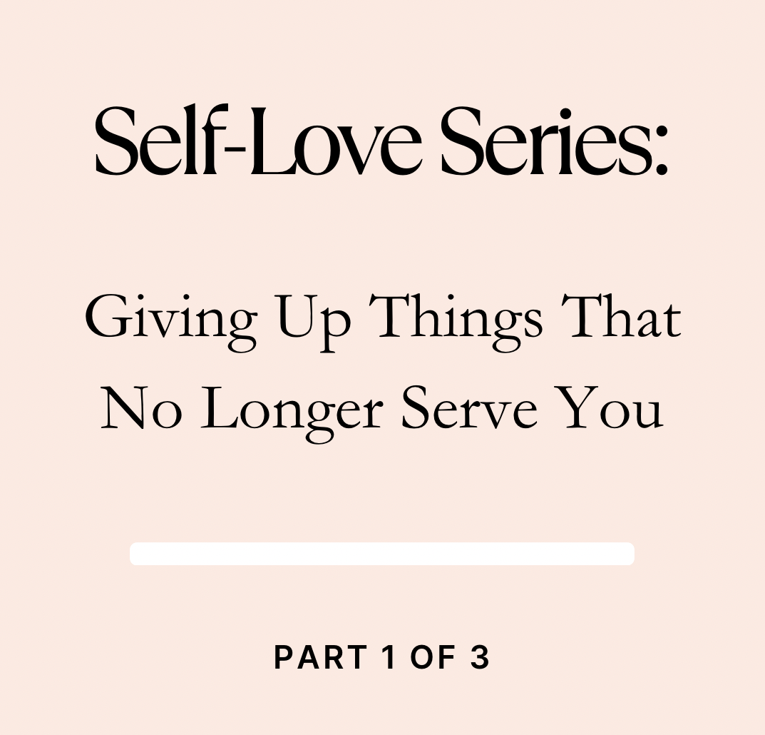 A image that reads Giving Up What No Longer Serves You
